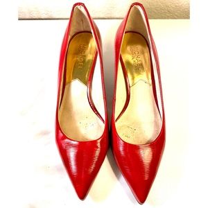 Michael Kors Patent Leather Hot Red Stiletto Pumps
